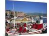 Fishing Boats Moored in Harbour at Molyvos, Lesbos, North Aegean Islands, Greek Islands, Greece-Lightfoot Jeremy-Mounted Photographic Print