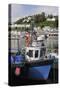 Fishing Boats Moored in Looe Harbour, Cornwall, England, United Kingdom, Europe-Nick Upton-Stretched Canvas