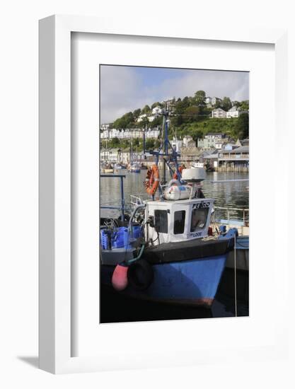 Fishing Boats Moored in Looe Harbour, Cornwall, England, United Kingdom, Europe-Nick Upton-Framed Photographic Print