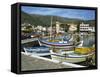 Fishing Boats Moored in the Harbour at Elounda, Near Agios Nikolas, Crete, Greece, Europe-Harding Robert-Framed Stretched Canvas