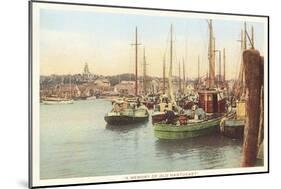 Fishing Boats, Nantucket, Massachusetts-null-Mounted Art Print