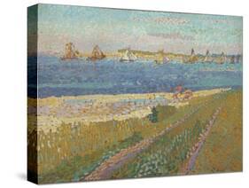 Fishing boats near Veere (De vissersvloot van Veere). 1907-Jan Toorop-Stretched Canvas