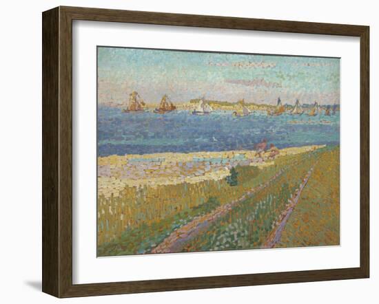 Fishing boats near Veere (De vissersvloot van Veere). 1907-Jan Toorop-Framed Giclee Print