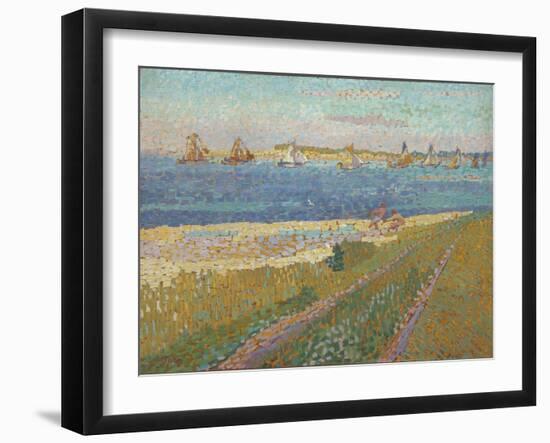 Fishing boats near Veere (De vissersvloot van Veere). 1907-Jan Toorop-Framed Giclee Print