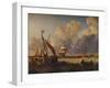 Fishing Boats off the Dutch Coast, 1823-Charles Martin Powell-Framed Giclee Print