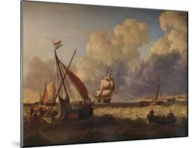 Fishing Boats off the Dutch Coast, 1823-Charles Martin Powell-Mounted Giclee Print