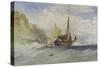 Fishing Boats Off the Isle of Wight-Charles Bentley-Stretched Canvas
