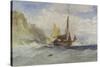 Fishing Boats Off the Isle of Wight-Charles Bentley-Stretched Canvas