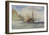 Fishing Boats Off the Isle of Wight-Charles Bentley-Framed Giclee Print