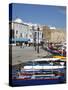 Fishing Boats, Old Port Canal With Kasbah Wall in Background, Bizerte, Tunisia-Dallas & John Heaton-Stretched Canvas