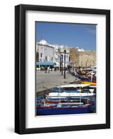 Fishing Boats, Old Port Canal With Kasbah Wall in Background, Bizerte, Tunisia-Dallas & John Heaton-Framed Photographic Print