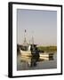 Fishing Boats on Backwater Near Mobor, Goa, India-R H Productions-Framed Photographic Print