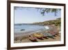 Fishing Boats on Beach, Cidade Velha, Santiago Island, Cape Verde-Peter Adams-Framed Photographic Print