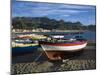 Fishing Boats on Beach, Giardini Naxos, Sicily, Italy, Mediterranean, Europe-Stuart Black-Mounted Photographic Print