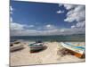 Fishing Boats on Beach, Hammamet, Cap Bon, Tunisia-Walter Bibikow-Mounted Photographic Print