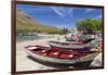 Fishing Boats on Beach, Tarrafal, Santiago Island, Cape Verde-Peter Adams-Framed Photographic Print