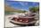 Fishing Boats on Beach, Tarrafal, Santiago Island, Cape Verde-Peter Adams-Mounted Photographic Print