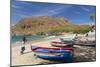 Fishing Boats on Beach, Tarrafal, Santiago Island, Cape Verde-Peter Adams-Mounted Photographic Print