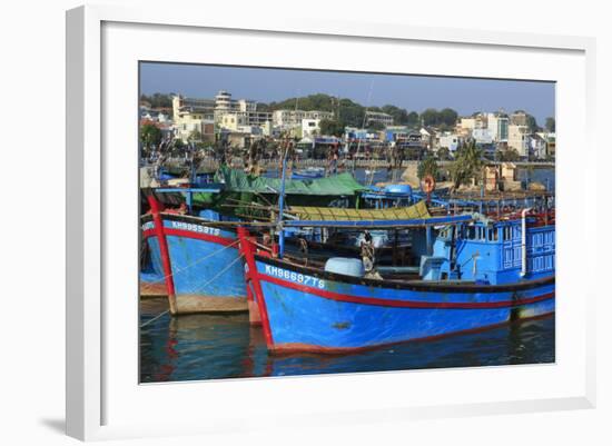 Fishing Boats on Cai River, Nha Trang City, Vietnam, Indochina, Southeast Asia, Asia-Richard Cummins-Framed Photographic Print