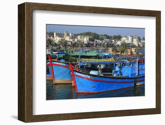 Fishing Boats on Cai River, Nha Trang City, Vietnam, Indochina, Southeast Asia, Asia-Richard Cummins-Framed Photographic Print