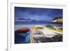 Fishing Boats on Copacabana Beach at Dusk, Rio de Janeiro, Brazil, South America-Ian Trower-Framed Photographic Print