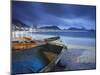 Fishing Boats on Copacabana Beach at Dusk, Rio De Janeiro, Brazil-Ian Trower-Mounted Photographic Print