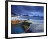 Fishing Boats on Copacabana Beach at Dusk, Rio De Janeiro, Brazil-Ian Trower-Framed Photographic Print