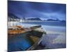 Fishing Boats on Copacabana Beach at Dusk, Rio De Janeiro, Brazil-Ian Trower-Mounted Photographic Print