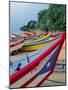 Fishing Boats on Crashboat Beach, Puerto Rico-George Oze-Mounted Photographic Print