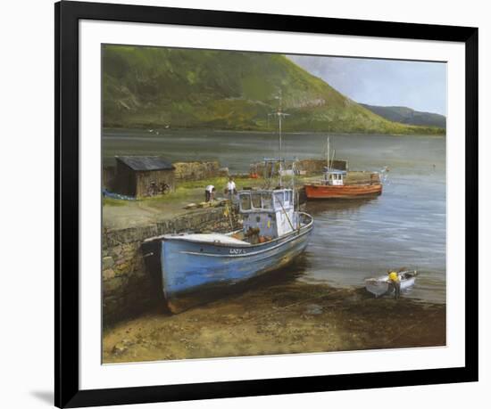 Fishing Boats On Lake Connemara-Clive Madgwick-Framed Giclee Print