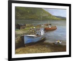 Fishing Boats On Lake Connemara-Clive Madgwick-Framed Giclee Print