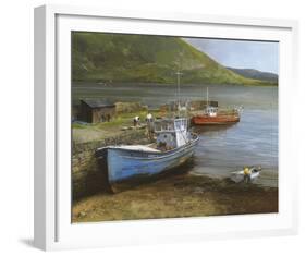 Fishing Boats On Lake Connemara-Clive Madgwick-Framed Giclee Print