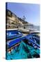 Fishing Boats on Shore, Amalfi Waterfront, Costiera Amalfitana (Amalfi Coast), Campania, Italy-Eleanor Scriven-Stretched Canvas