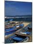 Fishing Boats on the Beach, Acapulco-Angelo Cavalli-Mounted Photographic Print