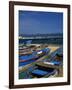 Fishing Boats on the Beach, Acapulco-Angelo Cavalli-Framed Photographic Print