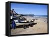 Fishing Boats on the Beach at Cromer, Norfolk, England, United Kingdom, Europe-Mark Sunderland-Framed Stretched Canvas