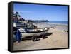 Fishing Boats on the Beach at Cromer, Norfolk, England, United Kingdom, Europe-Mark Sunderland-Framed Stretched Canvas