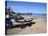 Fishing Boats on the Beach at Cromer, Norfolk, England, United Kingdom, Europe-Mark Sunderland-Stretched Canvas