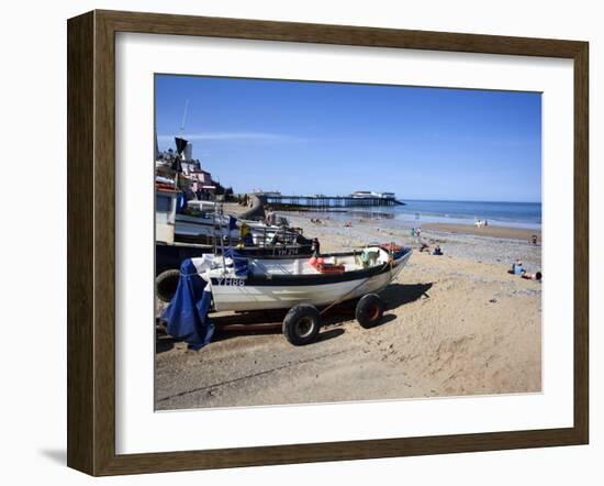 Fishing Boats on the Beach at Cromer, Norfolk, England, United Kingdom, Europe-Mark Sunderland-Framed Photographic Print