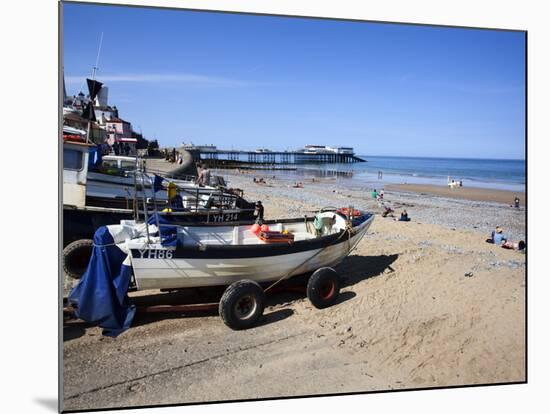 Fishing Boats on the Beach at Cromer, Norfolk, England, United Kingdom, Europe-Mark Sunderland-Mounted Photographic Print