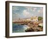 Fishing Boats on the Beach at Marinella, Naples-Carlo Brancaccio-Framed Giclee Print