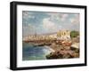 Fishing Boats on the Beach at Marinella, Naples-Carlo Brancaccio-Framed Giclee Print