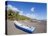 Fishing Boats on the Beach at Playa Sihuapilapa, Pacific Coast, El Salvador, Central America-Christian Kober-Stretched Canvas