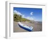 Fishing Boats on the Beach at Playa Sihuapilapa, Pacific Coast, El Salvador, Central America-Christian Kober-Framed Photographic Print