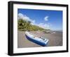 Fishing Boats on the Beach at Playa Sihuapilapa, Pacific Coast, El Salvador, Central America-Christian Kober-Framed Photographic Print