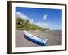 Fishing Boats on the Beach at Playa Sihuapilapa, Pacific Coast, El Salvador, Central America-Christian Kober-Framed Photographic Print