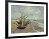 Fishing Boats on the Beach at Saintes-Maries-de-la-Mer, 1888-Vincent van Gogh-Framed Giclee Print