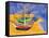 Fishing Boats on the Beach at Saintes-Maries-De-La-Mer-Vincent van Gogh-Framed Stretched Canvas