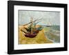 Fishing Boats on the Beach at Saints-Maries, c.1888-Vincent van Gogh-Framed Art Print