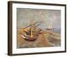 Fishing Boats on the Beach at Saints-Maries, c.1888-Vincent van Gogh-Framed Art Print